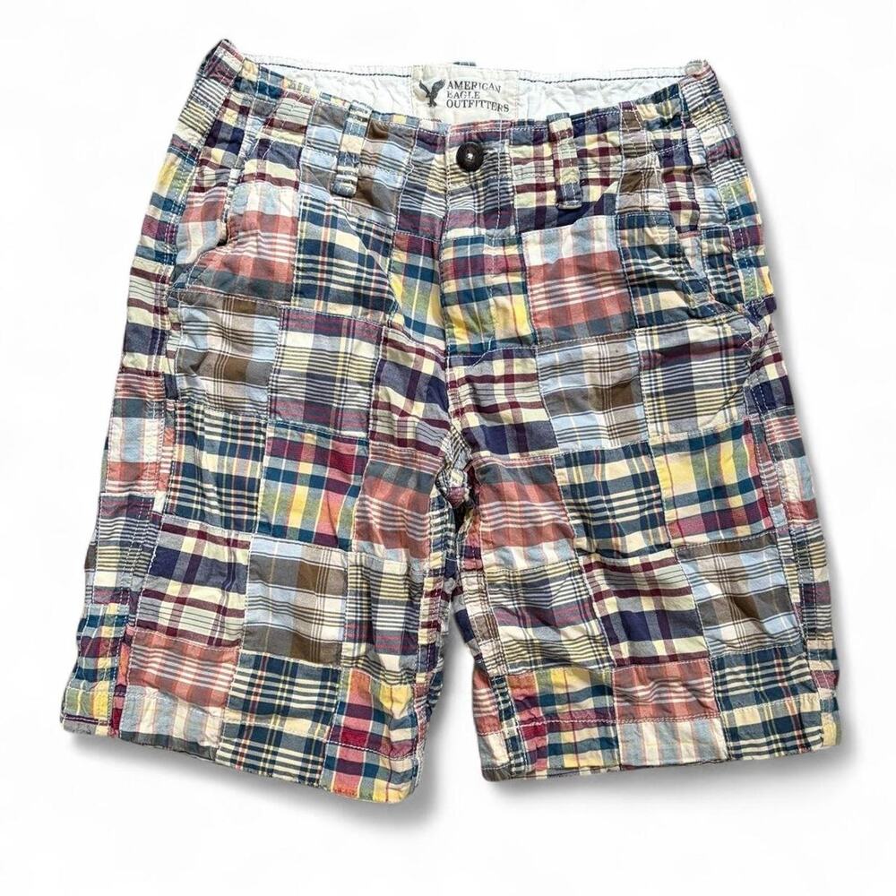 American Eagle Y2K Plaid Shorts Men’s 30x10 Preppy Beach Grunge Mallcore
